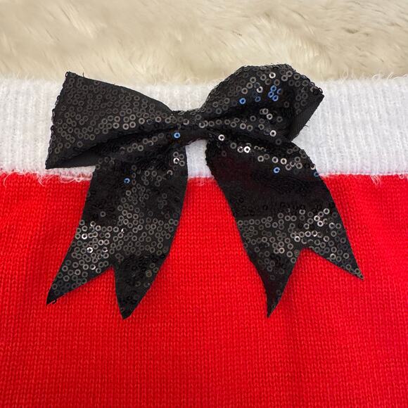 Planet Gold Bow Christmas Santa Pull On Knit Mini Skirt Small NWOT - Picture 3 of 10